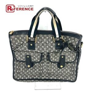 LOUIS VUITTON Monogram Sac Marie Kate Handbag Business Bag Tote Canvas Navy